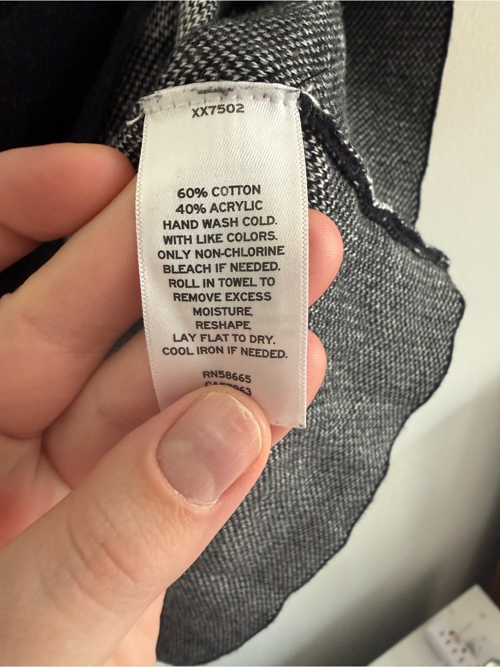 Nordstrom Black V-Neck Sweater with White Star Print - Picture 3 of 4
